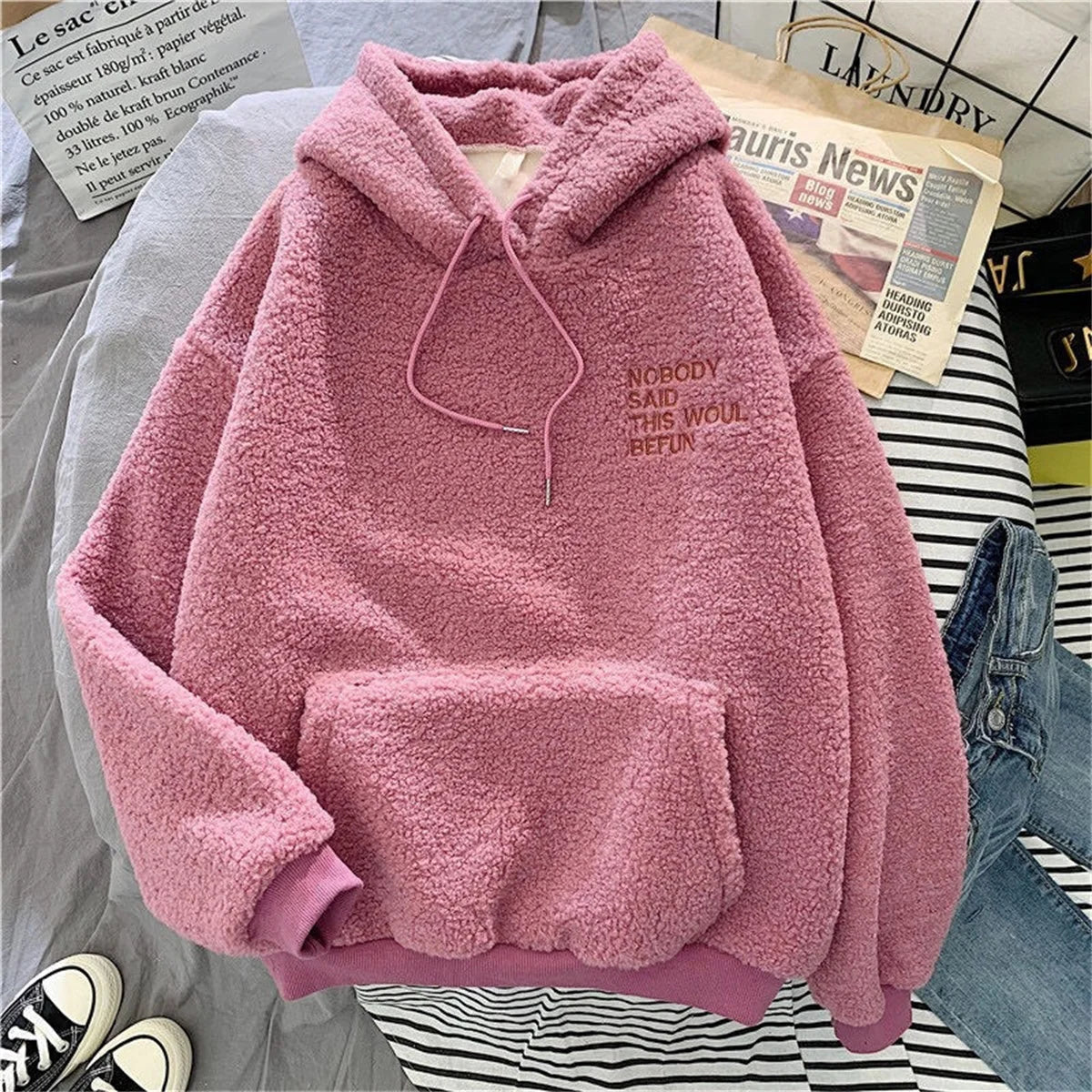 Korean Style Loose Fit Casual Sweatshirt