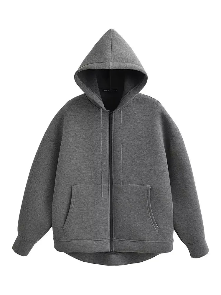Women's Casual Oversized Hoodie Jacket.