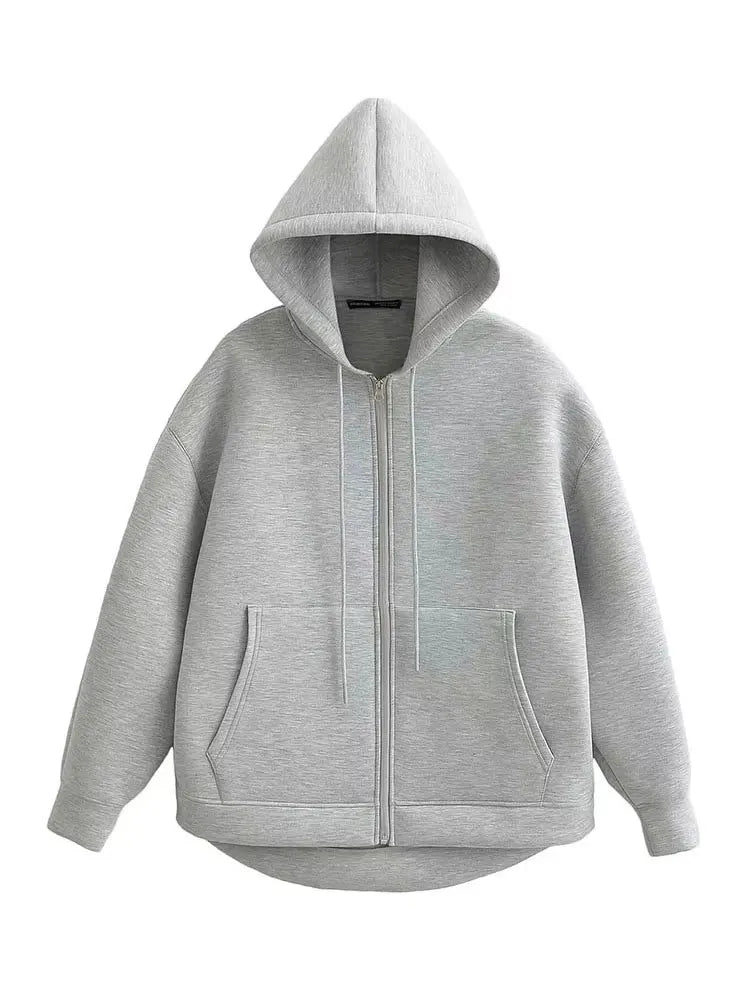 Women's Casual Oversized Hoodie Jacket.