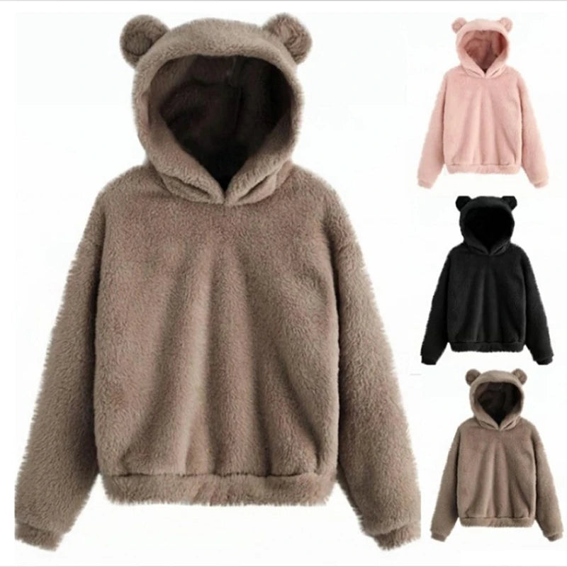 Cozy Plush Rabbit Ear Hoodie (Warm & Comfortable)